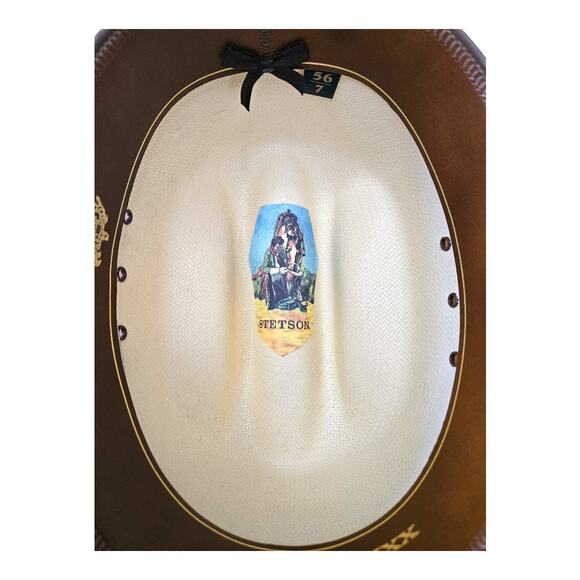 NWOT Stetson Maddock 10X Cowboy Straw Hat in Natural Cream Color (Size: 7) - Picture 10 of 12